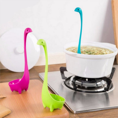 Creative Spoons Upright Spoons Candy Color Long-necked Dinosaur Model Tablespoon Dinnerware Cooking Tools Kitchen Accessories