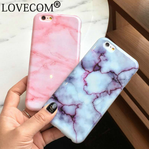 New Wine Red Pink Marble Soft TPU Case For iPhone 7 For iPhone 6 6S 7 Plus Stylish Cute Unique Phone Cover Cases Girls Coque