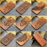 High Quality Fashion Natural Wooden Wood Bamboo Phone Back Protector Case For iPhone 5 5S SE 6 6S Plus Cellphone Cover XY1622
