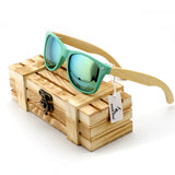 BOBO BIRD Bamboo Legs Men's Polarized Wood Holder Sun Glasses With Retail Wood Case Fashion Sunglasses for Men and Women 2017