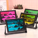 Fairy Landscape Model Figurine Hourglass Three*Dimensional Sand Painting Glass Crafts Birthday Gift Home Decoration Accessories