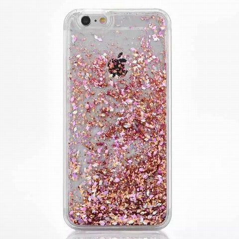 Hot Glitter Dynamic Liquid Diamond Quicksand Case For iPhone 5 5S SE 6 6S 6Plus 6SPlus Transparent Clear Hard Phone Case
