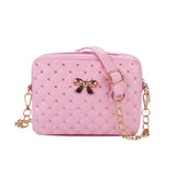 2017 Summer Fashion Women Messenger Bags Rivet Chain Shoulder Bag PU Leather Crossbody Quiled Crown bags