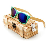 BOBO BIRD Bamboo Legs Men's Polarized Wood Holder Sun Glasses With Retail Wood Case Fashion Sunglasses for Men and Women 2017