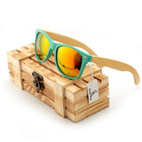 BOBO BIRD Bamboo Legs Men's Polarized Wood Holder Sun Glasses With Retail Wood Case Fashion Sunglasses for Men and Women 2017