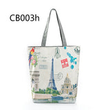 New Arrival Female Canvas Tote European Style Fashion Printing Women Handbag Canvas Beach Bags For Girls Bolsa Feminina