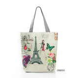 New Arrival Female Canvas Tote European Style Fashion Printing Women Handbag Canvas Beach Bags For Girls Bolsa Feminina