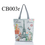 New Arrival Female Canvas Tote European Style Fashion Printing Women Handbag Canvas Beach Bags For Girls Bolsa Feminina