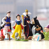 New 8pcs/set 4-15cm Seven Dwarfs and Princess Snow White PVC Action Figure Doll Cake Toy Landscape Decor Birthday Gifts for Kids