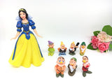 New 8pcs/set 4-15cm Seven Dwarfs and Princess Snow White PVC Action Figure Doll Cake Toy Landscape Decor Birthday Gifts for Kids