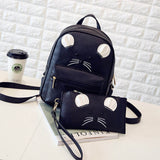 Toposhine 2 Bag/Set Cute Women Backpacks 2016 Rivet Girls Backpacks Student Schoolbag Girls Bags Fashion Travel Backpack 1537