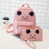 Toposhine 2 Bag/Set Cute Women Backpacks 2016 Rivet Girls Backpacks Student Schoolbag Girls Bags Fashion Travel Backpack 1537