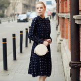 2017 New Arrival Fashion Women Dress Printed Vintage Summer Dress Knee-Length Vestidos Office Dress A-line Bohemian Shirt Dress