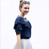 Fashion Summer Ladies Slash Neck Ruffles Women Tops Tees Off Shoulder Shirts Women's Tops Vintage Party Shirt