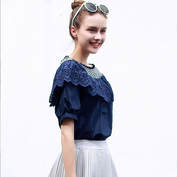 Fashion Summer Ladies Slash Neck Ruffles Women Tops Tees Off Shoulder Shirts Women's Tops Vintage Party Shirt