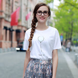 2017 New Arrival Casual Shirt Summer Preppy Style Fashion Women Top Tees Harajuku Candy Color O-Neck Short Sleeve Alien T Shirt