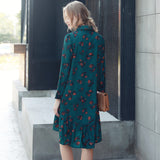 Quintina New Fashion Printed Women Dress Knee-Length Bohemian Lady Dress Vestidos Women Clothing Spring Vintage Dress