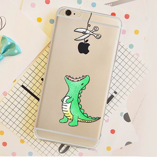 Hot Cartoon Crocodile Soft TPU Phone Case Transparent Ultra-thin Phone Back Cover For iPhone 4 4S 5 5S SE 5C 6 6S 7 Plus YC5060
