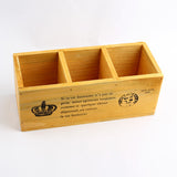 Home &Garden Multifunction Wooden Storage Boxes & Bins Creative Wood Box Pencil Vase Desktop Storage Case Office Desk Organizer