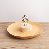 New Round Wood Wrought Iron Pastoral Style Notes Clip Creative Message Photo Clip Stand Memo Clip Note Holder Card Holder