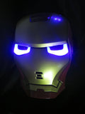 Halloween Hoilday Cosplay Mask Spider Man Mask With Led light Children Festival Iron Man mask for Masquerade Party red color