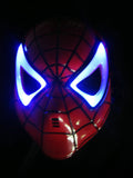 Halloween Hoilday Cosplay Mask Spider Man Mask With Led light Children Festival Iron Man mask for Masquerade Party red color
