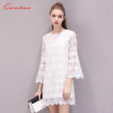 Quintina New Fashion Women Dress Mini Cute Lady Office Dress Vestidos Women Clothing Spring Lace Dress Party Dress