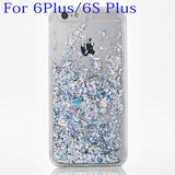 Hot Glitter Dynamic Liquid Diamond Quicksand Case For iPhone 5 5S SE 6 6S 6Plus 6SPlus Transparent Clear Hard Phone Case