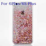 Hot Glitter Dynamic Liquid Diamond Quicksand Case For iPhone 5 5S SE 6 6S 6Plus 6SPlus Transparent Clear Hard Phone Case