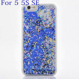 Hot Glitter Dynamic Liquid Diamond Quicksand Case For iPhone 5 5S SE 6 6S 6Plus 6SPlus Transparent Clear Hard Phone Case