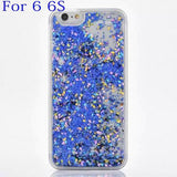 Hot Glitter Dynamic Liquid Diamond Quicksand Case For iPhone 5 5S SE 6 6S 6Plus 6SPlus Transparent Clear Hard Phone Case
