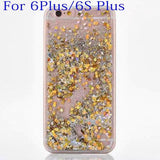 Hot Glitter Dynamic Liquid Diamond Quicksand Case For iPhone 5 5S SE 6 6S 6Plus 6SPlus Transparent Clear Hard Phone Case