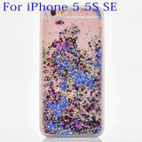 Hot Glitter Dynamic Liquid Diamond Quicksand Case For iPhone 5 5S SE 6 6S 6Plus 6SPlus Transparent Clear Hard Phone Case