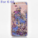Hot Glitter Dynamic Liquid Diamond Quicksand Case For iPhone 5 5S SE 6 6S 6Plus 6SPlus Transparent Clear Hard Phone Case