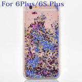 Hot Glitter Dynamic Liquid Diamond Quicksand Case For iPhone 5 5S SE 6 6S 6Plus 6SPlus Transparent Clear Hard Phone Case