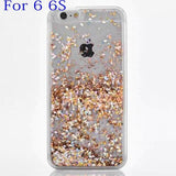 Hot Glitter Dynamic Liquid Diamond Quicksand Case For iPhone 5 5S SE 6 6S 6Plus 6SPlus Transparent Clear Hard Phone Case