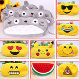 1pcs Kawaii Japan Totoro plush cartoon pen pencil case stationery Large pencil box School Supplie Stationery bag penalty 04819