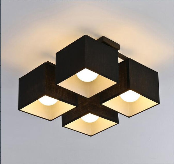 Fabric art Cloth LED Ceiling Light Nordic LED ceiling Lamps Modern Living Room Lamp  Bedroom Lighting