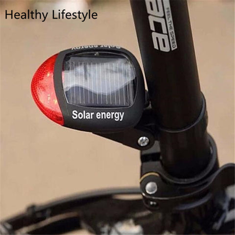 Bike Light Solar Powered LED Rear Flashing Tail Light for Bicycle Cycling Lamp Safety Warning Flashing Light  Accessories Jan 18