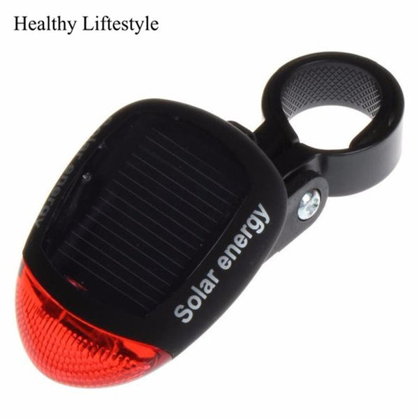 Bike Light Solar Powered LED Rear Flashing Tail Light for Bicycle Cycling Lamp Safety Warning Flashing Light  Accessories Jan 18