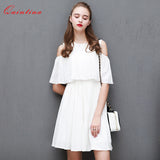 Quintina New Fashion Off Shoulder Women Dress Knee-Length Casual Lady Office Dress Vestidos Women Clothing Spring Vintage Dress