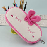 1PC Cute Cartoon Plush Pencil Case Kawaii School Kids Cat Elephant Pencil Box Animals Stationery