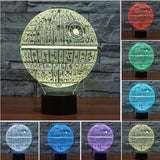 3D Novelty Light lampada led Death Star Table Lamp 3D Bulbing Light Touch Lava Lamp Star Wars night light baby Figure Kids Gif