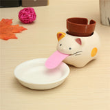 Ceramic Bonsai Animal Planter Cute Cultivation Peropon Drinking Animal Tougue Pot Self Watering Critters Garden Ornaments