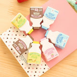 2pcs/pack Cute Milk Bottle design eraser  nice gift funny student gift kids's Toy office school Stationery supplies