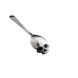 15.1*3.4*0.25cm Skull Shaped Spoon 304 Stainless Steel Coffee Spoon  Dessert Ice Cream Sweets Teaspoon Stainless Food Cutlery