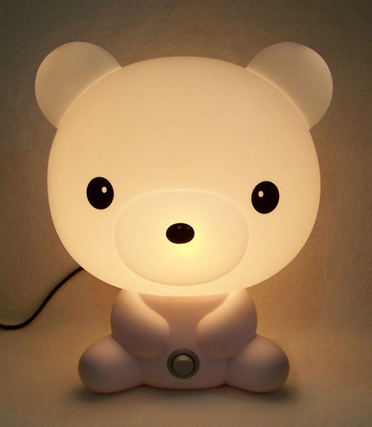 Desk Night Lights Baby Room Panda/Rabbit/Dog/Bear Cartoon Night Light Kids Bed Lamp Sleeping Night Lamp Table Lamp With Bulb