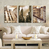 Home Decor Canvas Painting Abstract City Street Landscape Decorative Paintings Modern Wall Pictures 3 pcs Wall Art No Frame HY87