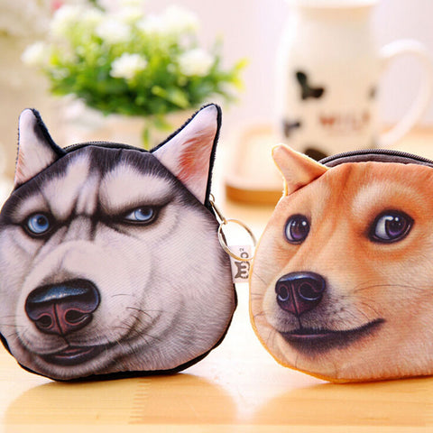 P01 Kawaii Cute Dog Doge Creative 3D Printed Card Holder Credit / Bank Card Case Wallet Card Storage Case