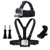 Chest Head Belt Mount For Gopro Hero 5 4 accessories Set SJCAM SJ4000 Action Camera Go pro J mount for Head Harness Strap 20